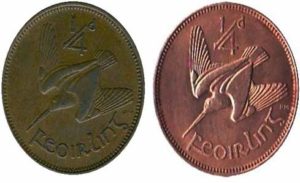 irish farthing coins