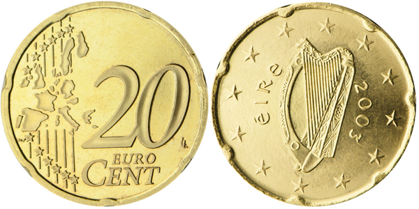 ireland 20 cent coin