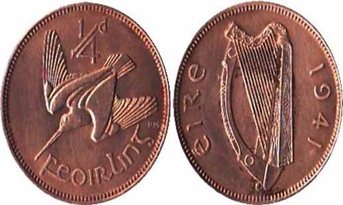 1941 irish farthing ireland coins