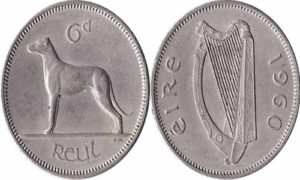 1960 Irish 6 Pence