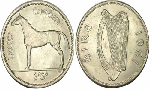 1961 2s6d Irish half crown ireland coins