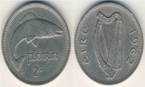 1962 florin coin ireland coins