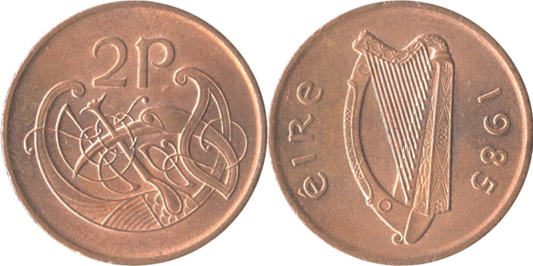 2 pence ireland 1985