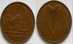 ireland coins 1935 irish free state penny coin
